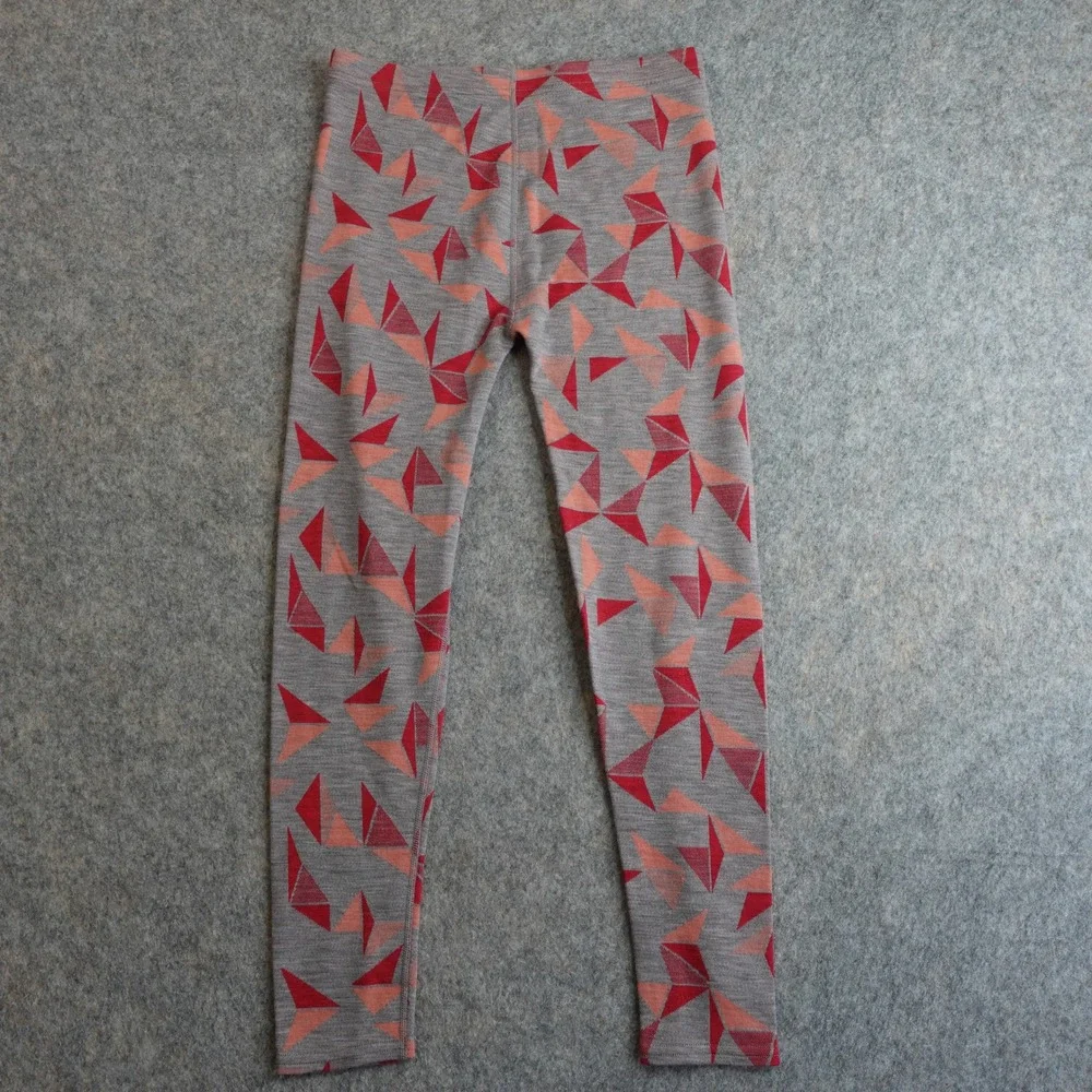 Smartwool Kids Thermal Merino 250 Base‎ Layer Leggings XL Gray Red Pinwheel